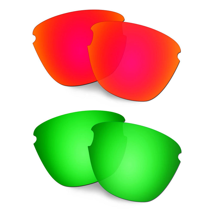 HKUCO Verstärken Ersatz-Brillengläser für Oakley Frogskins Lite Rot/Grün Sonnenbrille