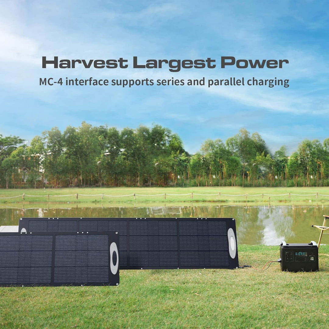 VDL Solarpanel Faltbar, 200W Solarmodul mit Monokristalline Solarzelle für Powerstation, 20V Photovo