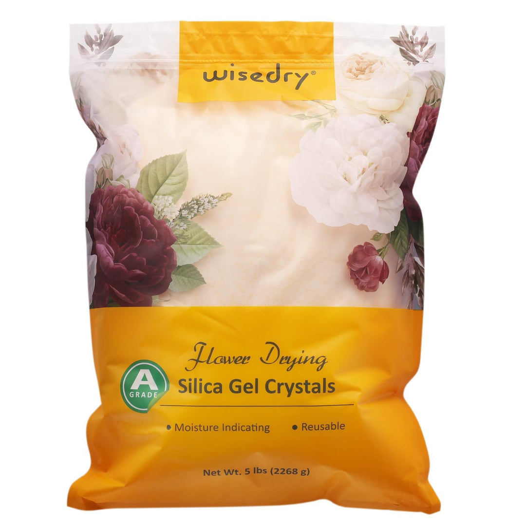 wisedry Silicagel für Trocknen Blümen 5 LBS (2.2KG), Feine Kristalle < 1mm, Silica Gel mit Indikator