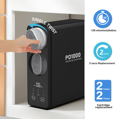 Frizzlife RO Umkehrosmose-Wasserfiltersystem - 1000 GPD schneller Durchfluss, tanklos, reduziert TDS