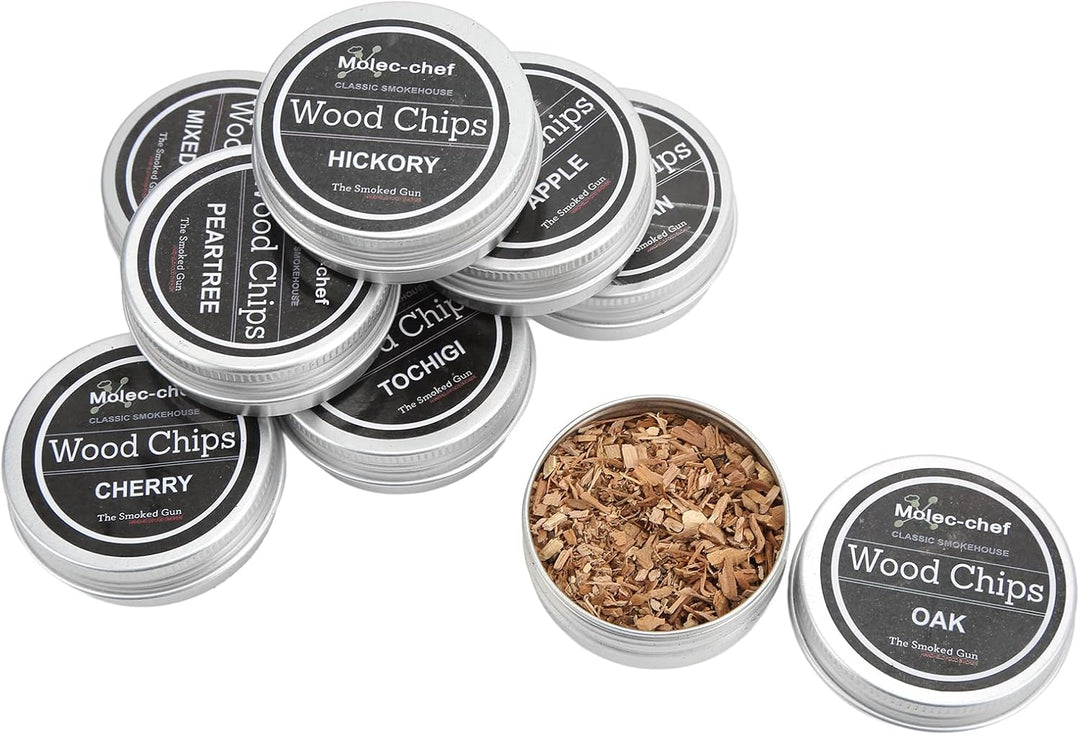Whiskey-Holz-Räucherspäne-Set – 8 Stück Räucher-Holzspäne – Cocktail-Räucher-Set für Verbesserten Ge