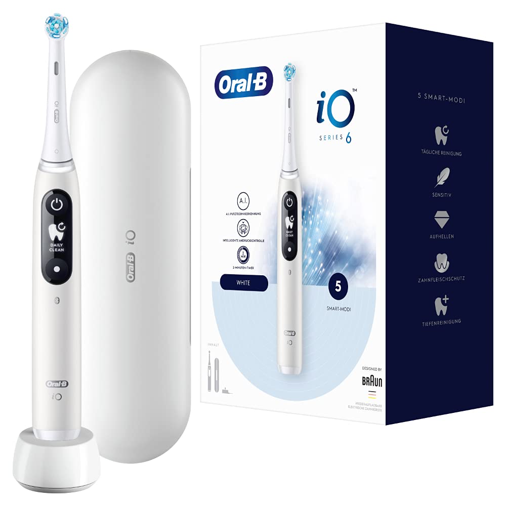 Oral-B iO Series 6 Elektrische Zahnbürste/Electric Toothbrush, 5 Putzmodi für Zahnpflege, Magnet-Tec