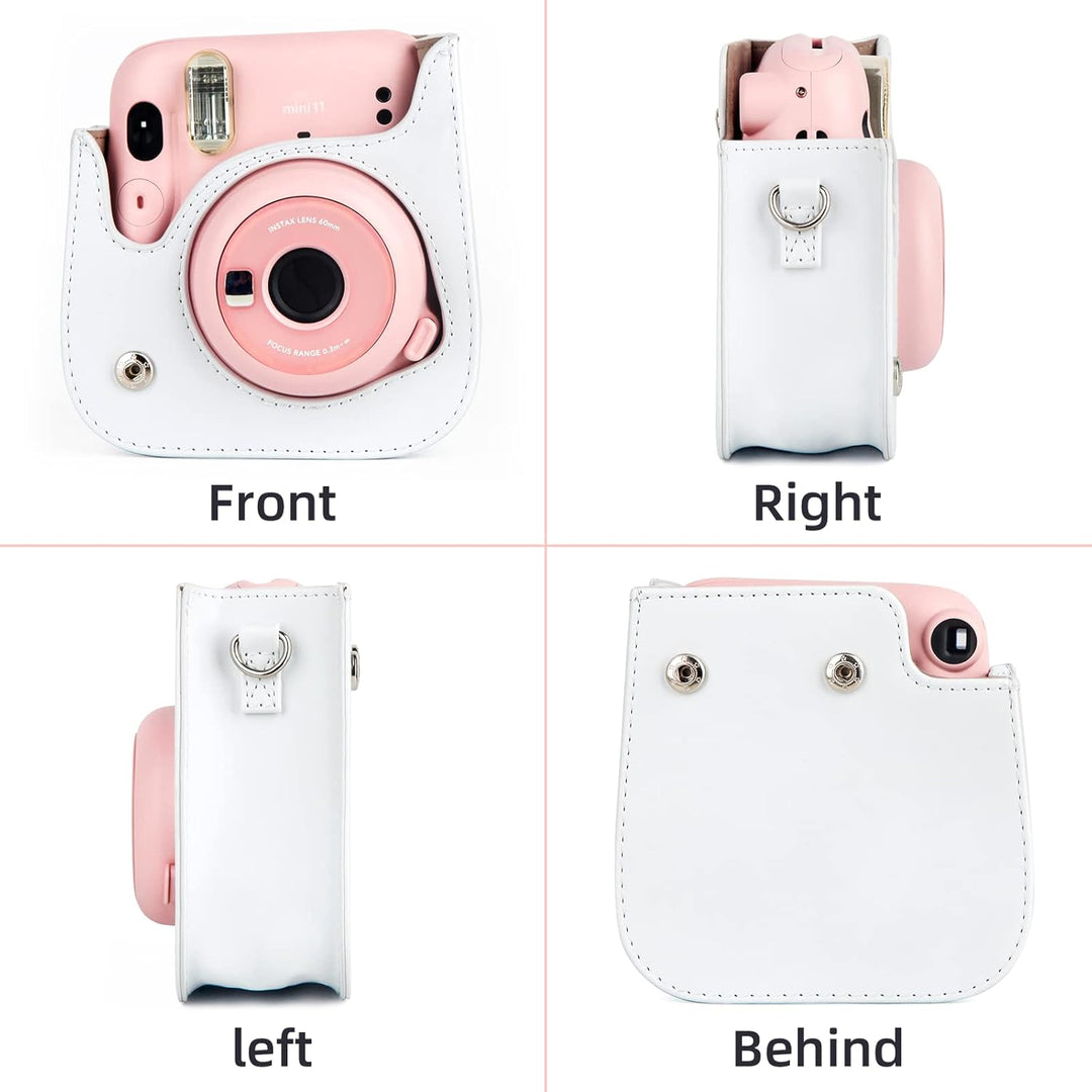 Crefotu Tasche Hülle für Fujifilm Instax Mini 11 Sofortbildkamera, mit 256 Taschen Fotoalbum für Ins