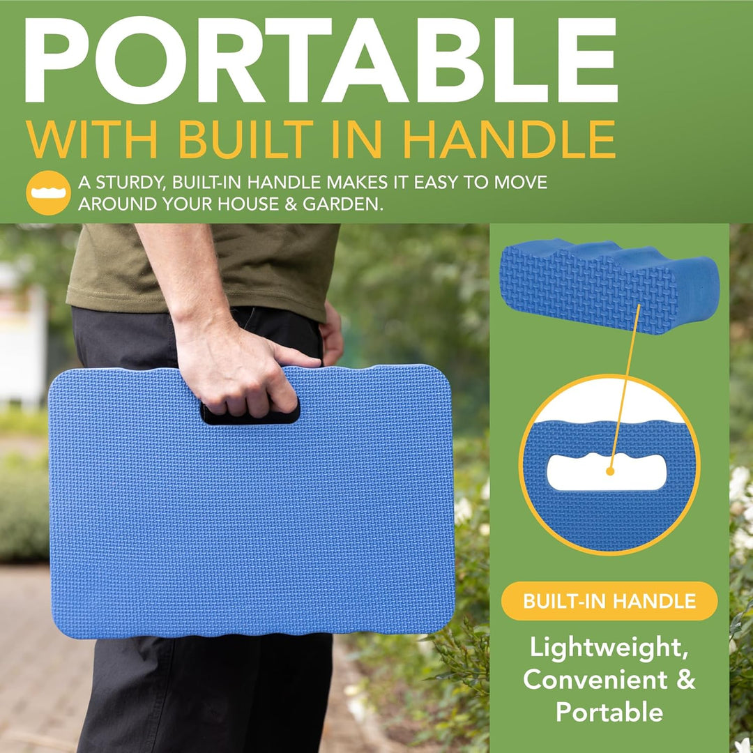 BLOSTM Blue Garden Kniepolster aus hochdichtem Schaumstoff mit zwei Texturen, 2 Stück