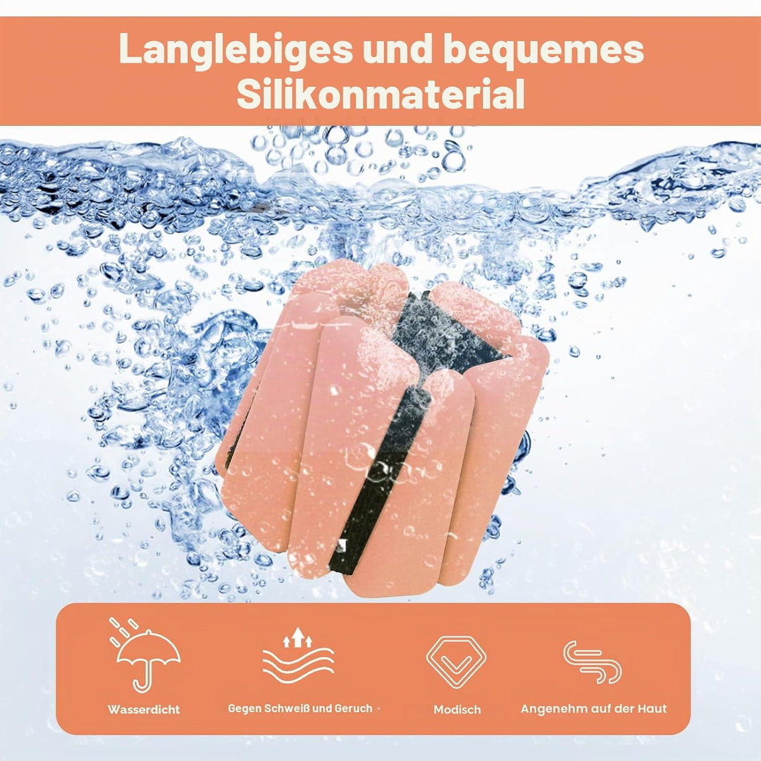 Handgelenkgewichte 2er Set, verstellbare Silikon-Workout-Gewichte für Frauen und Männer, tragbare Kn