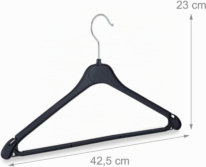 Relaxdays Kleiderbügel, 30er Set, Hosenstange, Hemd, Bluse, Rock, Damen, Herren, drehbarer Haken, Ku