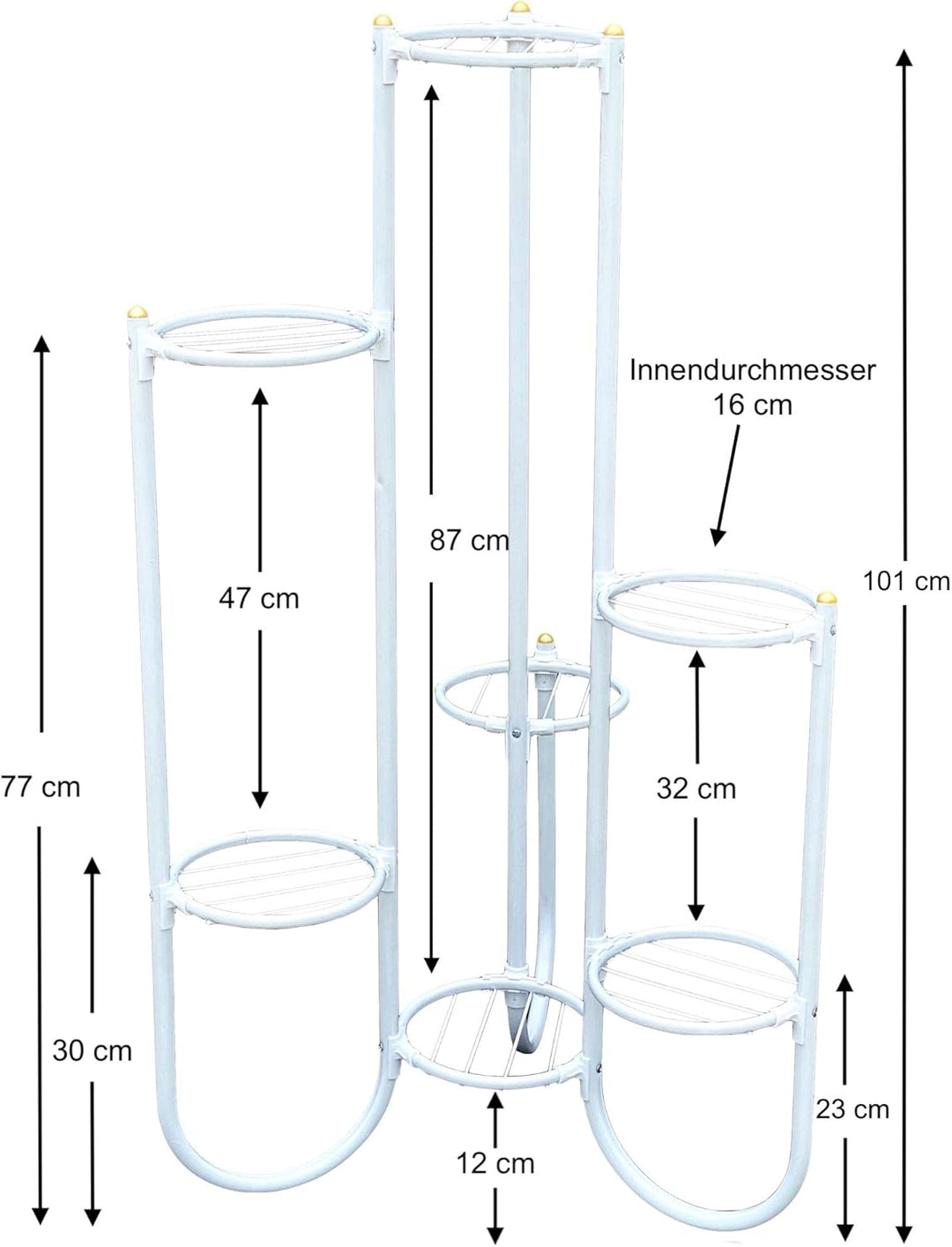 DanDiBo Blumentreppe Metall Weiss 93922 Pflanzenentreppe 101 cm Blumenregal Pflanzenständer Blumenst