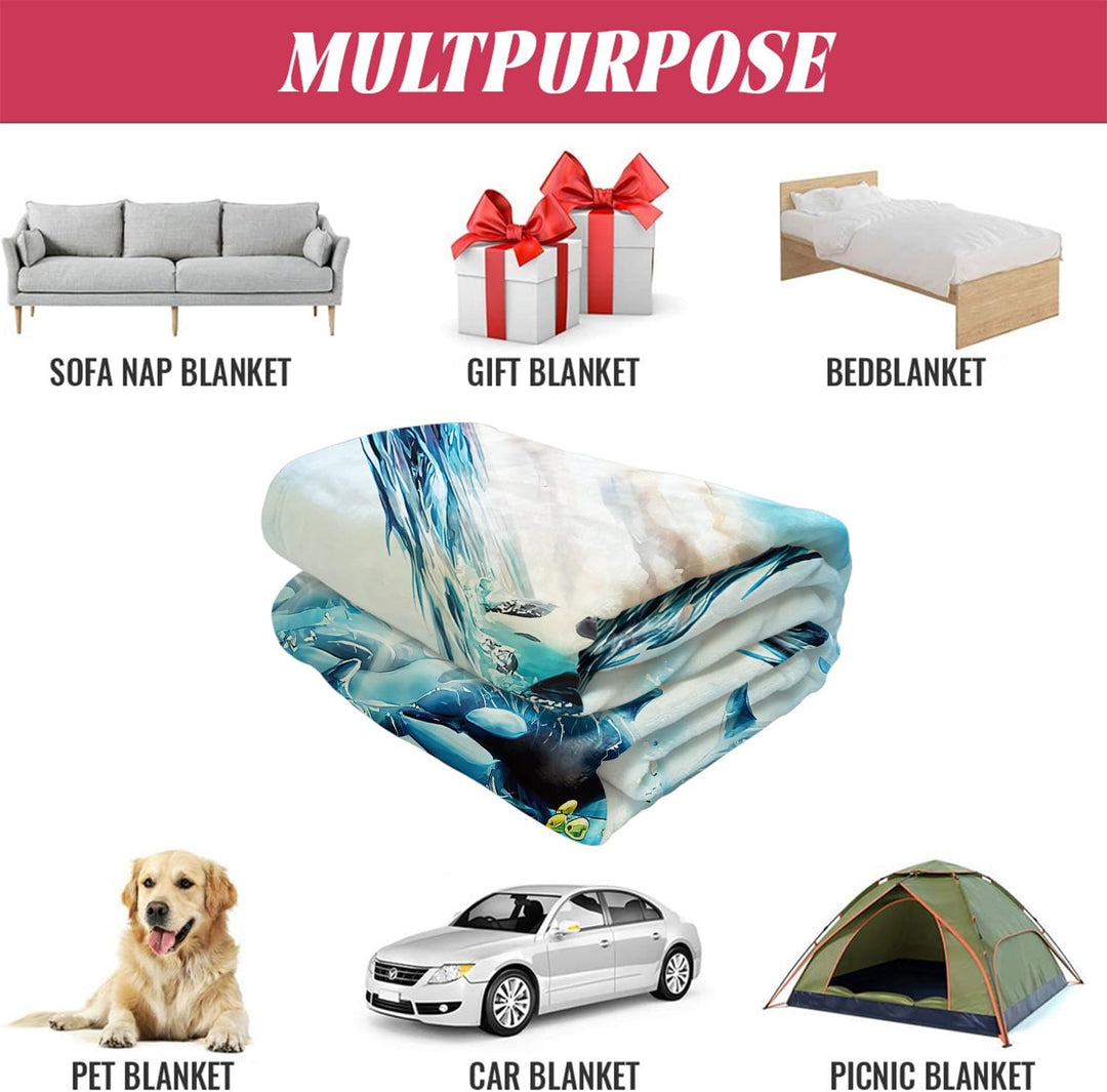 YISUMEI - 150 x 200 cm Decke - Wal Fleecedecke,Kaschmir-Gefühl Kuscheldecke Geeignet für Bett oder S