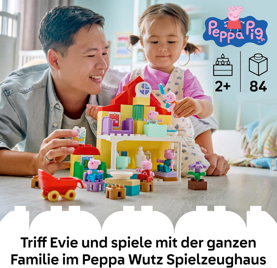 LEGO DUPLO Peppa Wutz Familienhaus - Lernspielzeug zur Förderung der Motorik - Montessori Spielzeug