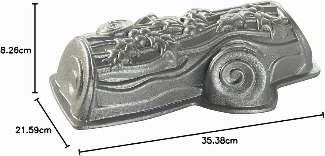 Nordic Ware Baumstamm, Aluminium, Silber, 35,4 x 21,6 x 8,3 cm