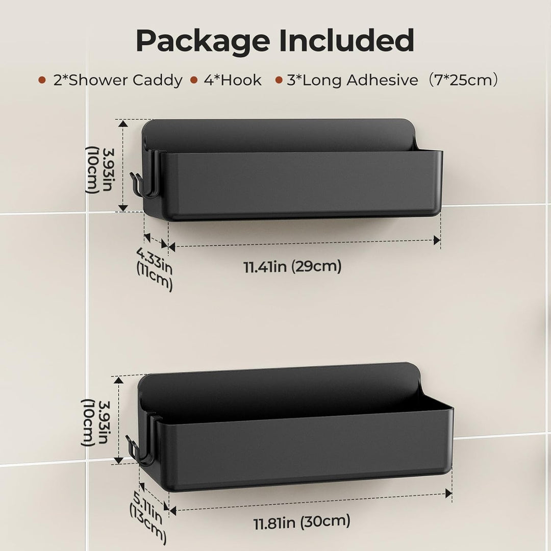 Orimade Duschablage ohne Bohren-Duschregal Rostfrei 2 Stück,Shampoo Halterung für Dusche Grosse Kapa