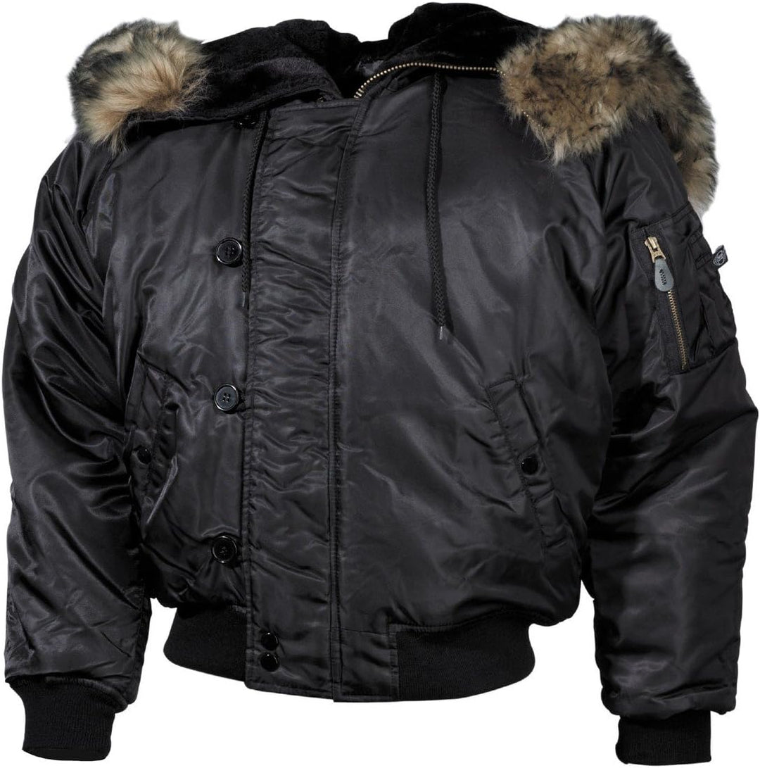 Polarjacke N2B, schwarz, dick gefüttert, Grösse XXL