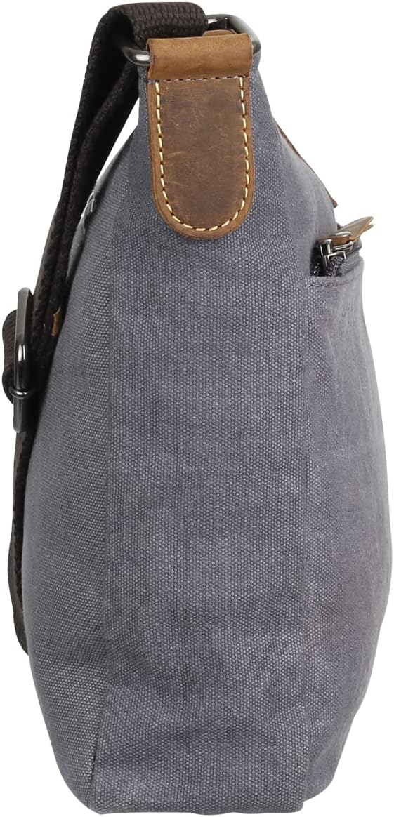 Greenburry Vintage Hemp Umhängetasche 26 cm Light Grey, Light Grey