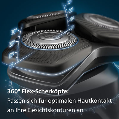 Philips Shaver Series 5000 – Elektrischer Nass- und Trockenrasierer für Herren mit ausklappbarem Tri