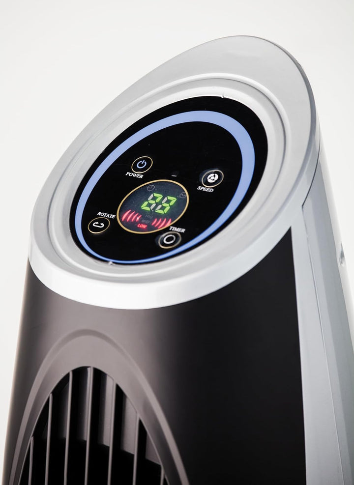 Fakir prestige TVL 90 –Turmventilator mit Fernbedienung & 3 Leistungsstufen I Ventilator mit 80° Osz