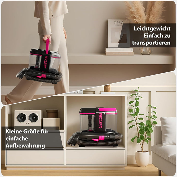 WECLEAN C5 Teppichreiniger Tragbar, Teppich &amp; Polster Reinigungsgerät für Tiefenreinigung, mit 350W
