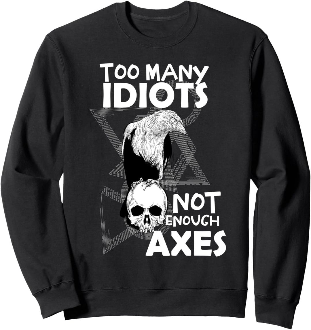 Rabe Totenschädel Walhalla Wikinger Skandinavien Geschenk Sweatshirt