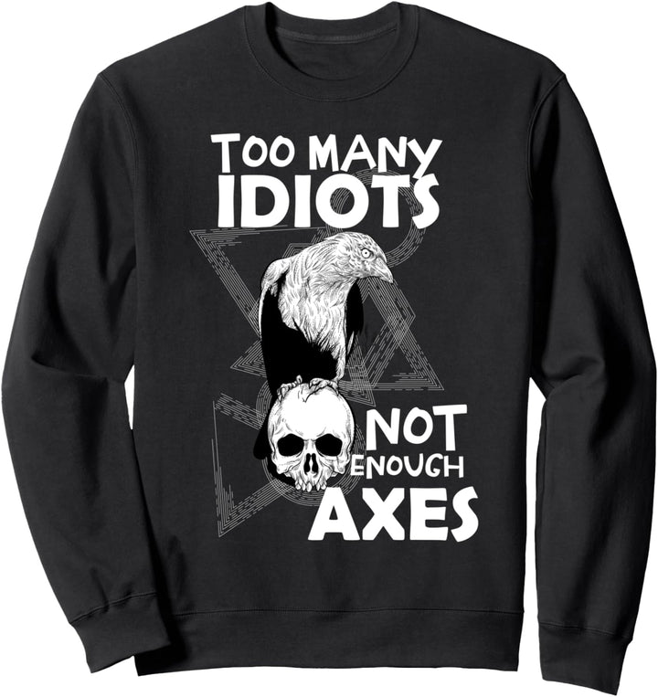 Rabe Totenschädel Walhalla Wikinger Skandinavien Geschenk Sweatshirt