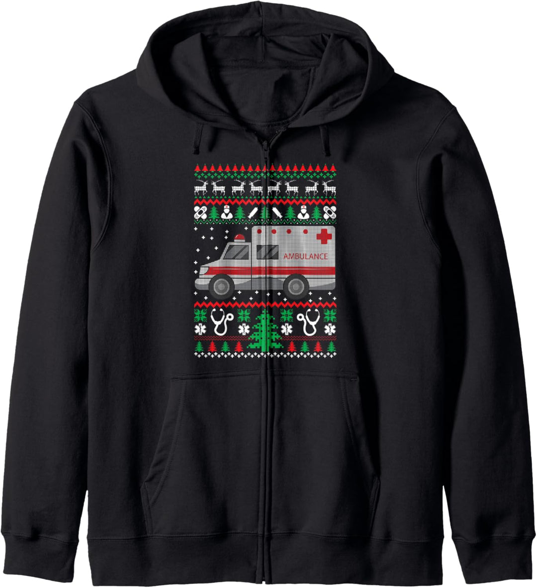 Paramedic Gifts EMT EMS Ugly Christmas Funny Holiday Kapuzenjacke
