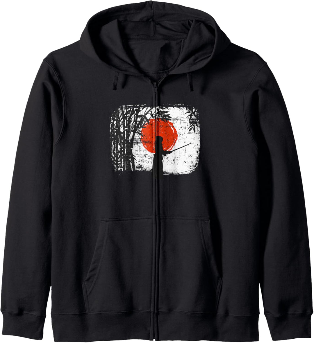 Kendo Japanese Vintage Art Bamboo Sun Kapuzenjacke