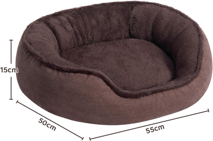 Hollypet Katzenbett Kleines Hundebett, Rundes Haustierbett für Katzen und Welpen, Weiches Schlafbett
