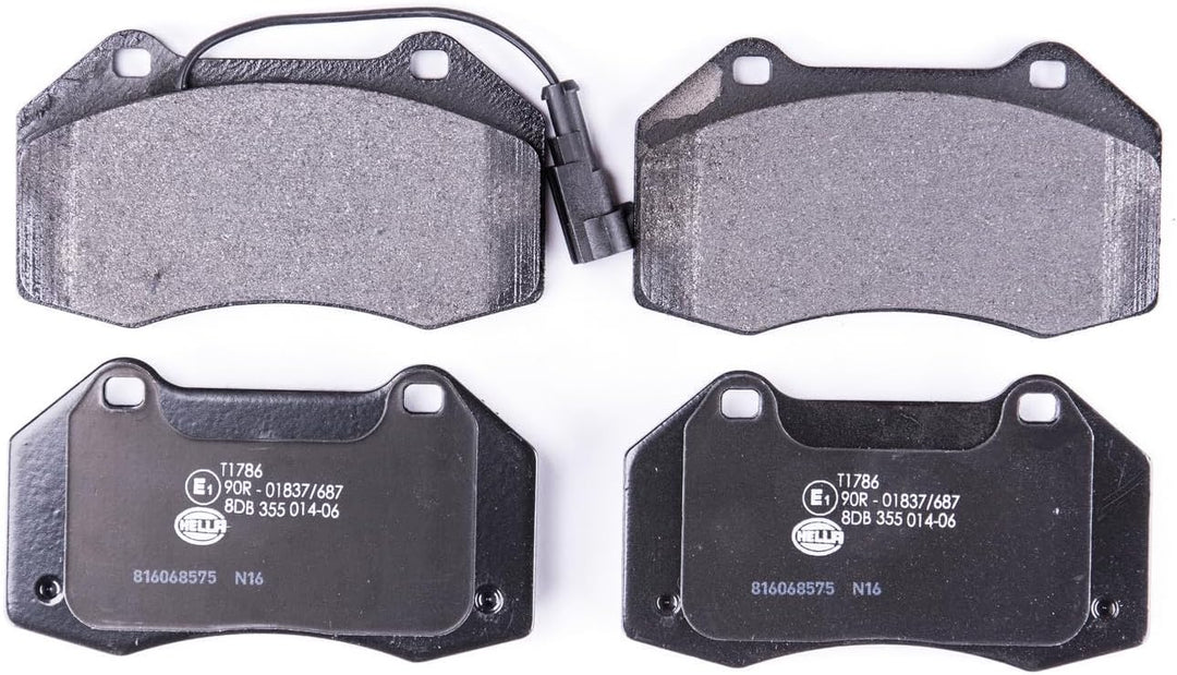 HELLA PAGID 8DB 355 014-061 Bremsbelagsatz - T1786 - Dicke/Stärke: 15.3mm - Bremssystem: Brembo - mi
