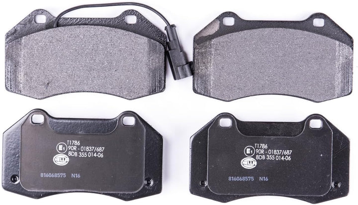 HELLA PAGID 8DB 355 014-061 Bremsbelagsatz - T1786 - Dicke/Stärke: 15.3mm - Bremssystem: Brembo - mi