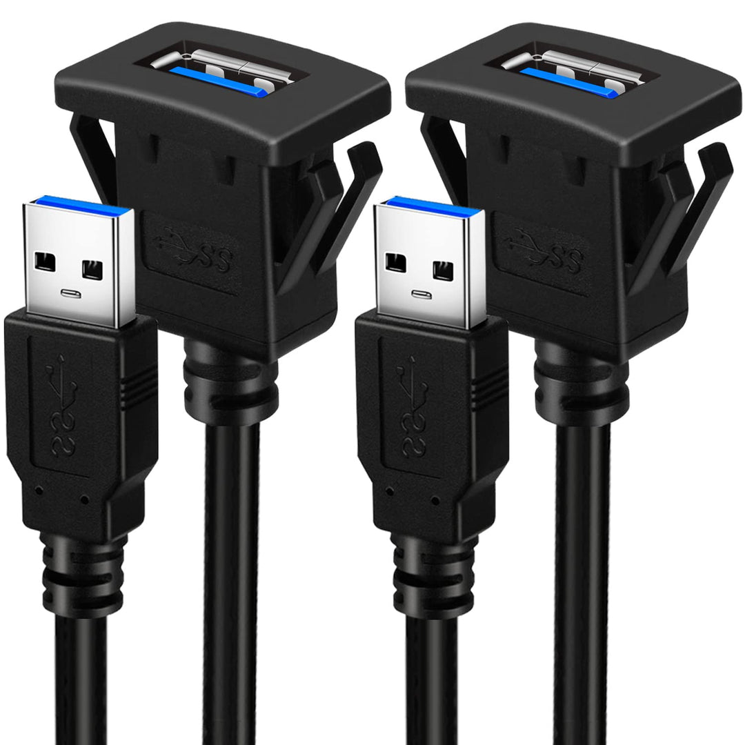USB-3.0-Verlängerungskabel USB Kabel für Auto, LKW, Boot, Motorrad, Armaturenbrett, quadratisch, 0,3