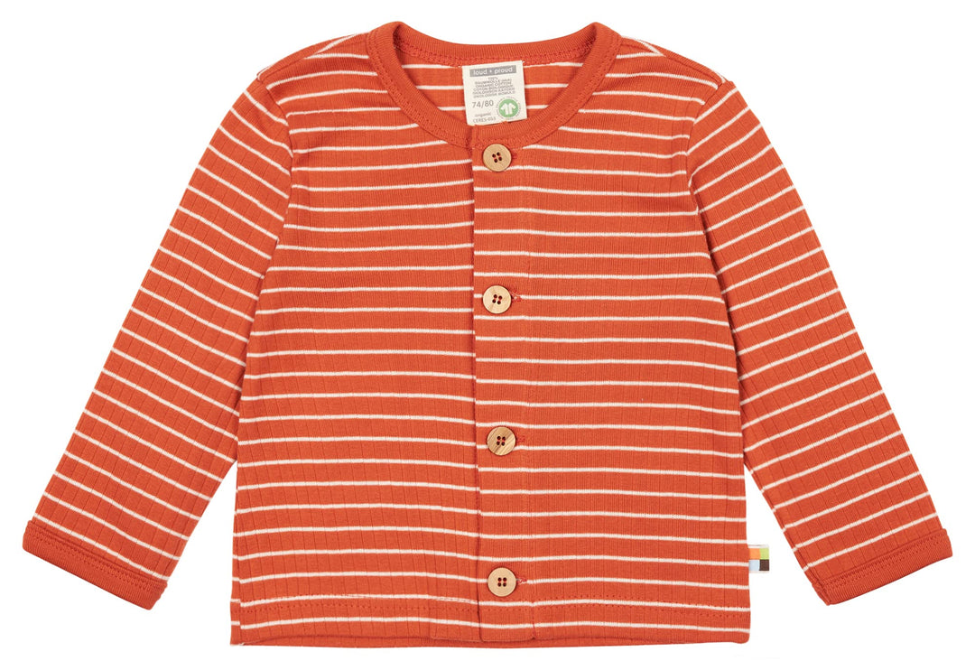 loud + proud Unisex Kinder Derby Rib, GOTS Zertifiziert Jacke 74-80 Cinamon, 74-80 Cinamon