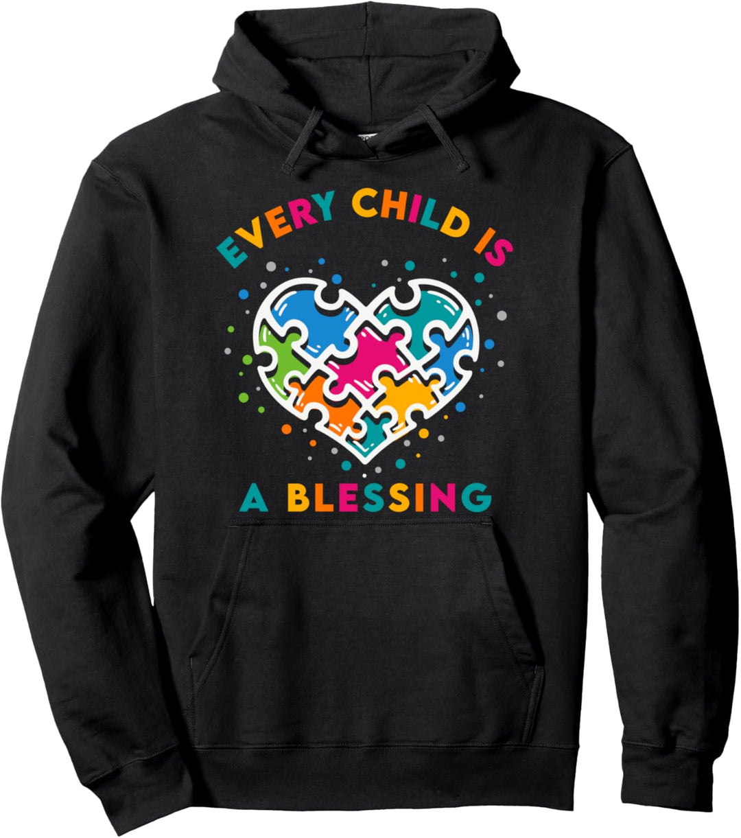 Every Child Is A Blessing Autism Awareness Pullover Hoodie
