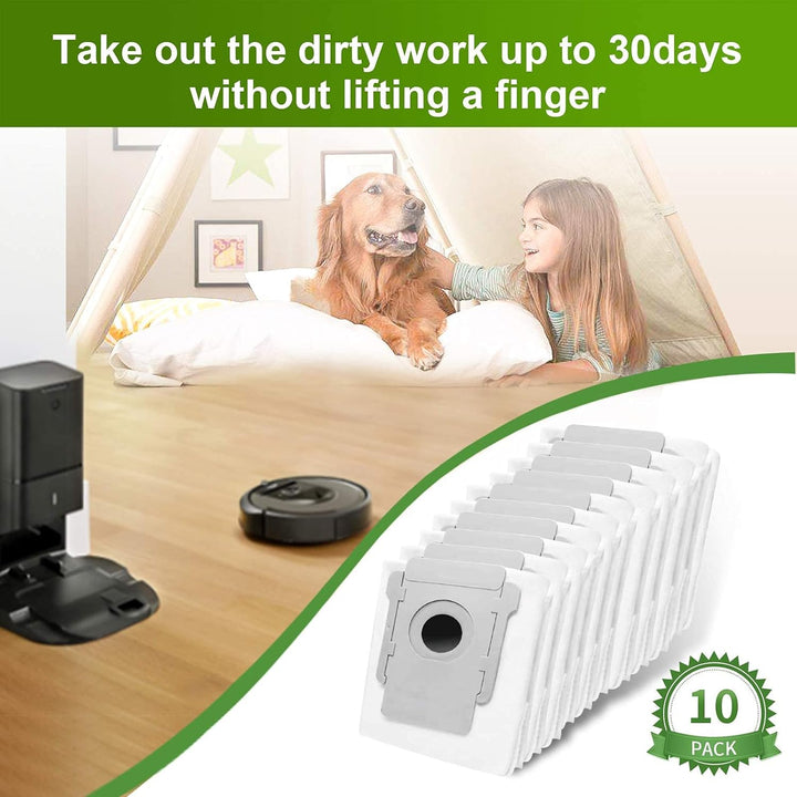 KGC 10 Stück Staubsaugerbeutel kompatibel mit iRobot Roomba i7 i7+ i8 i8+ i3 i3+ j7+ s9+ i4, Ersatz