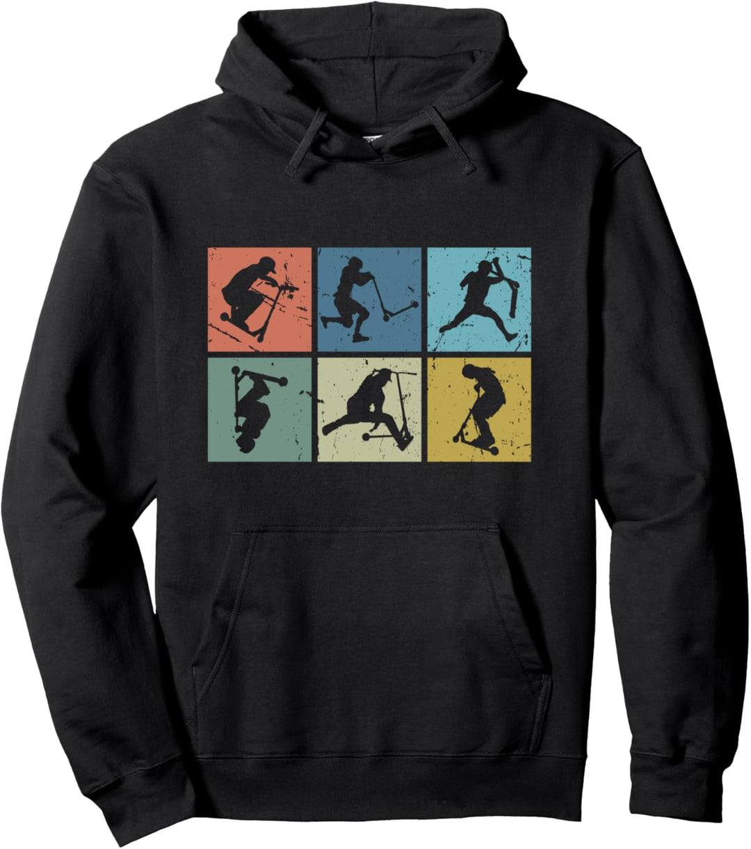 Stunt Scooter Tretroller Freestyle Elektro Roller Vintage Pullover Hoodie
