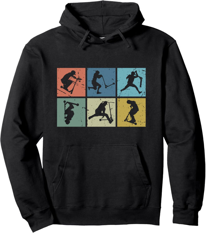 Stunt Scooter Tretroller Freestyle Elektro Roller Vintage Pullover Hoodie
