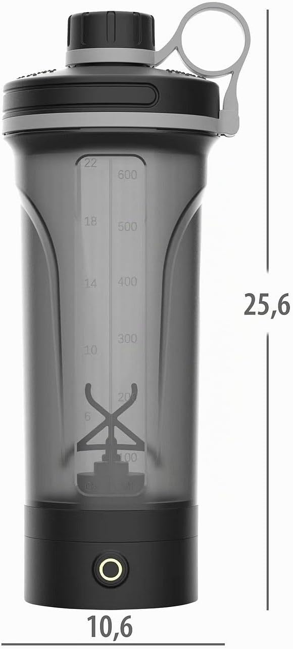 PEARL sports Eiweiss Mixer: 2er-Set Akku-Protein- und Milchshaker, 600 ml, spülmaschinenfest (akkube