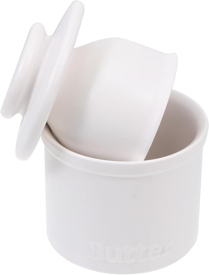 BESTonZON Porzellan Butter Keeper Crock Französisch Butter Dish mit Deckel Keramik Butter Container