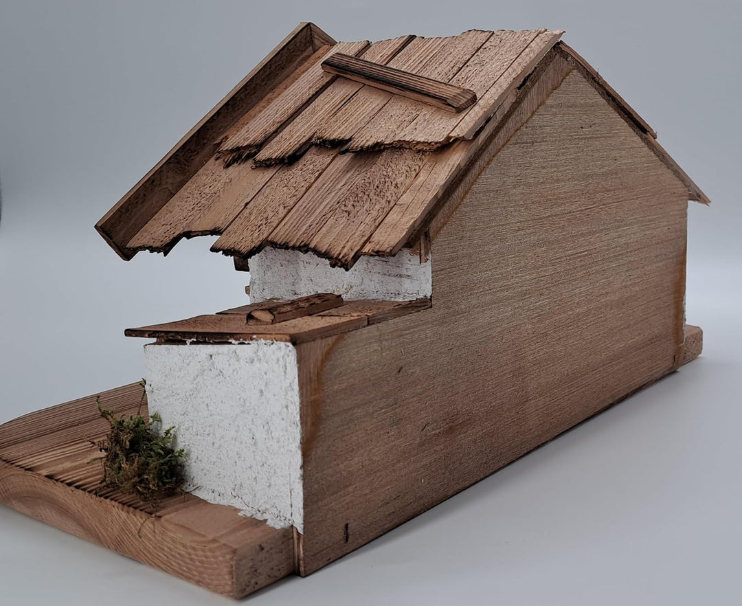 Weihnachtskrippe- Krippe Krippenstall Weihnachten-Weihnachtskrippe mit Figuren (KF-4)