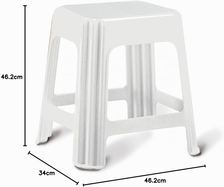 Giganplast Hocker, Kunststoff, Weiss