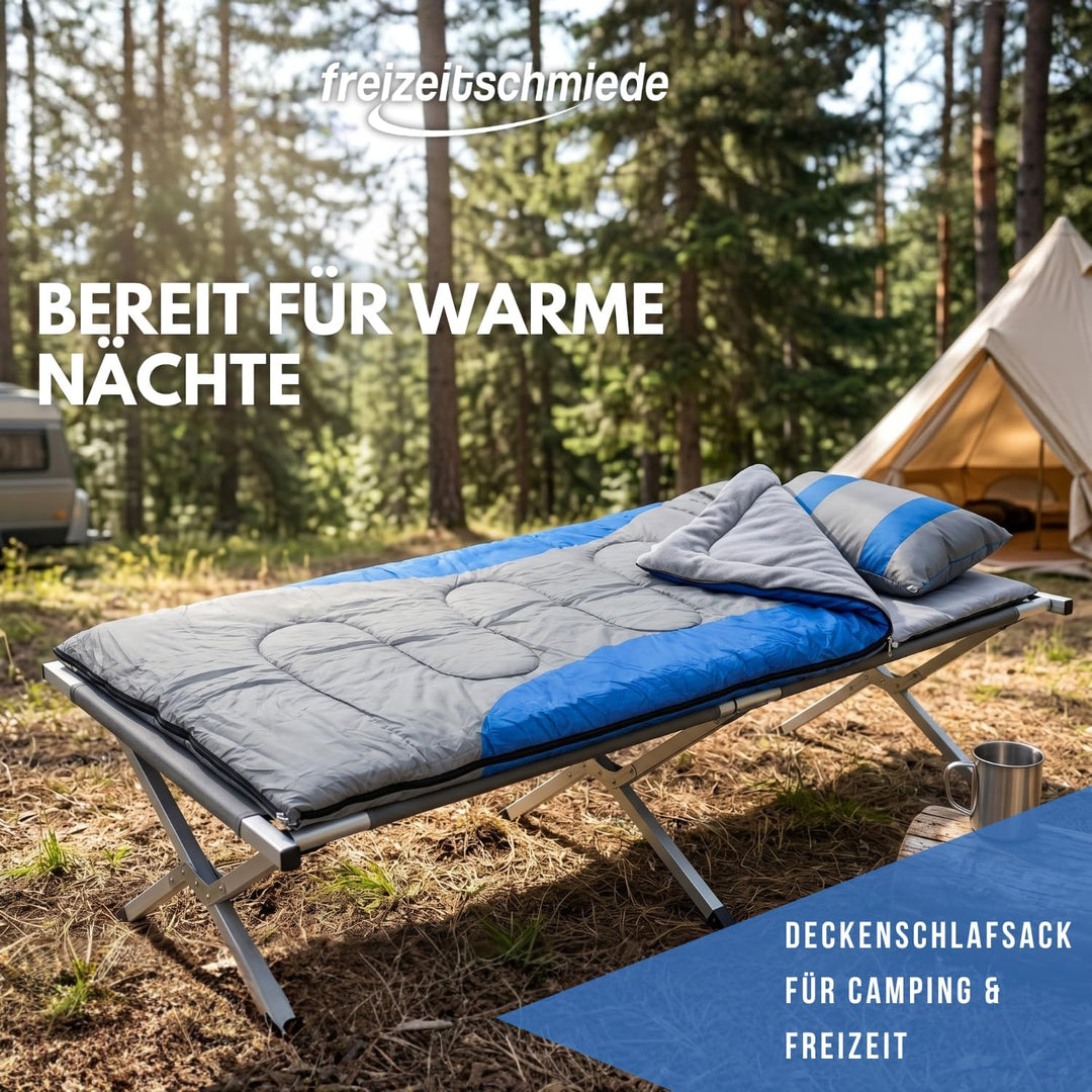 Deckenschlafsack Erwachsene -5C bis 15C Camping 77 x 202,5 cm – Schlafsack Camping als Decke nutzbar