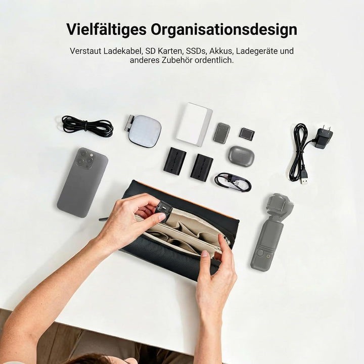 NEEWER Tech Tasche, spritzwassergeschützte Tech Pouch Organizer Kabeltasche, Reisetasche mit Mehrere