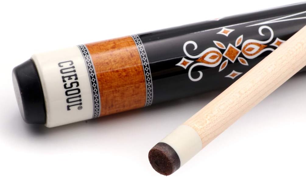CUESOUL 3 Kissen Carom Billard Queue 56 Zoll Gewicht 18 Unzen, Holzverbindungssystem orange, orange