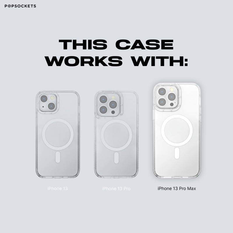 PopSockets: PopCase für MagSafe - Hülle für iPhone 13 Pro Max mit Abnehmbarem PopGrip Slide Sockel u