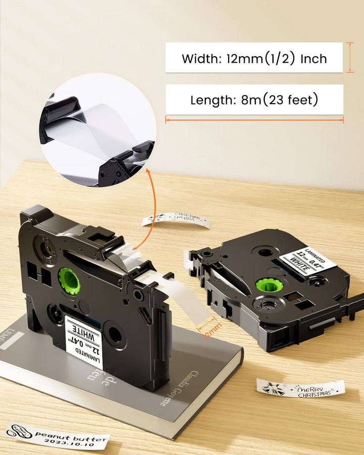 MarkField 4x H100LB H110 Band 12mm Kompatibel mit Brother P-Touch Bänder TZe-231 Tze231 12mm 0.47 We