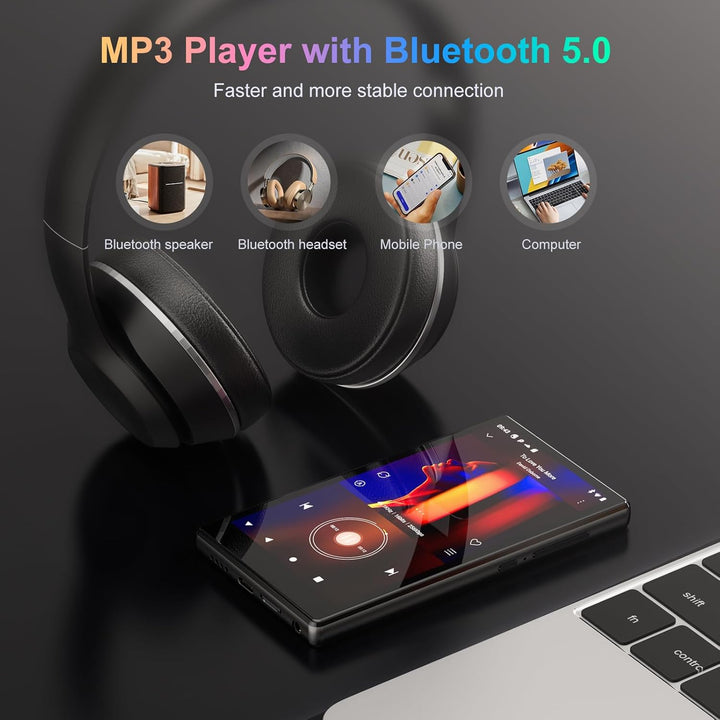 96GB MP3 Player mit Bluetooth und WiFi, Oilsky 4,7 Zoll 1080P Touchscreen Digitaler MP4-Player, Mp3-