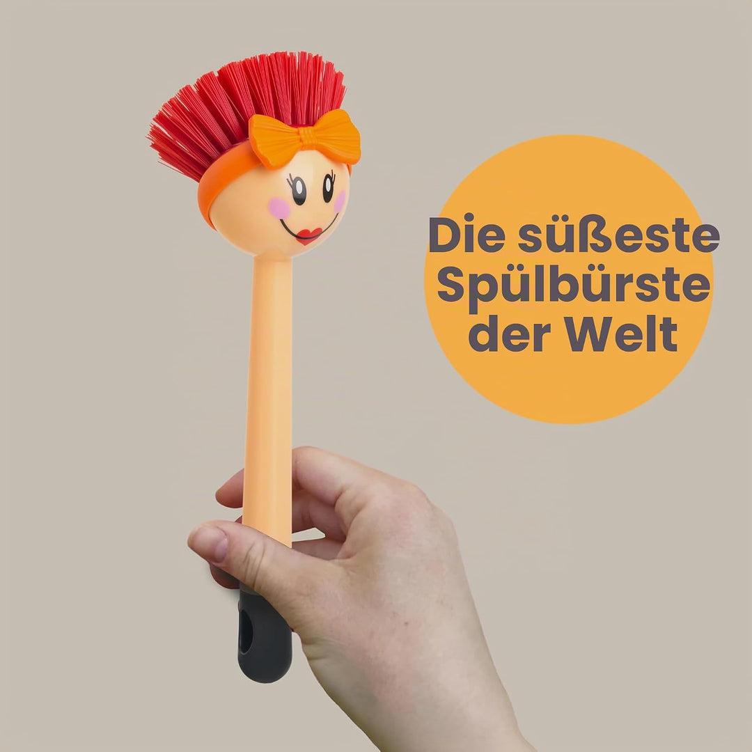 VIGAR Spülbürste, ABS, Orange, 7,5 x 7,5 x 24,5 cm, Orange