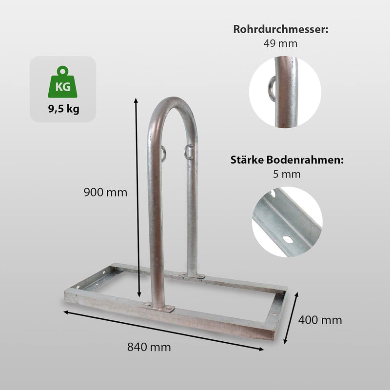 2x Fahrradanlehnbügel mit Bodenrahmen beliebig erweiterbar Reihenparker Fahrradständer Anlehnbügel A