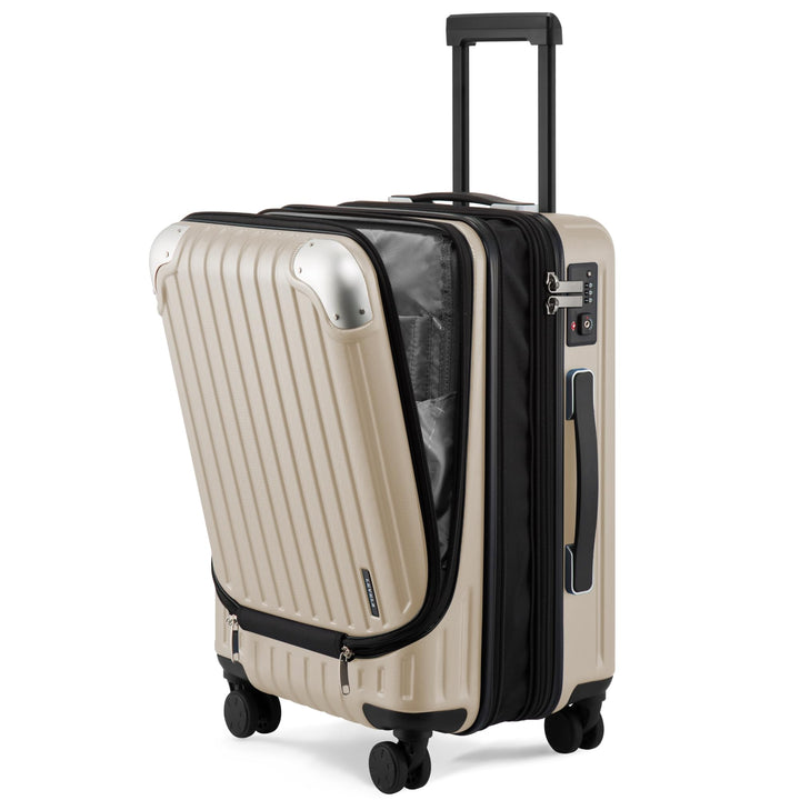 LEVEL8 Koffer Trolleys Leicht ABS+ PC Handgepäck Hartschalen-Koffer Trolley Rollkoffer Reisekoffer E