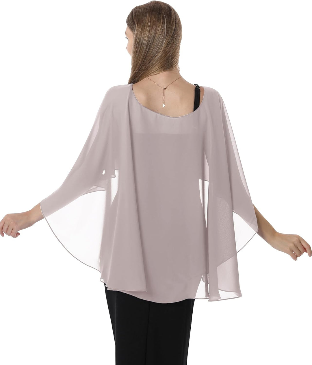 Damen Chiffon-umhang001 Pashmina-Schal Einheitsgrösse Grau, Einheitsgrösse Grau
