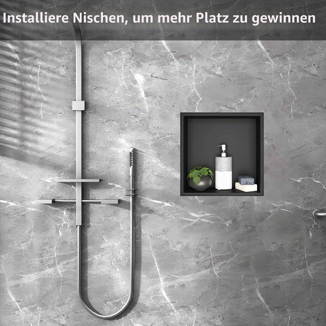 Wandnische Dusche,Wandnische Dusche Edelstahl,Wandnische Einzelregal Lagerung,Duschnische 30 * 30 *
