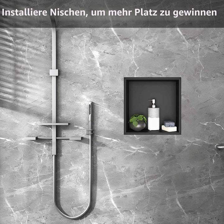 Wandnische Dusche,Wandnische Dusche Edelstahl,Wandnische Einzelregal Lagerung,Duschnische 30 * 30 *
