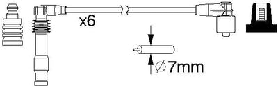 Bosch 0986357162 - Zündleitung - 6er Set